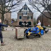 Voorbereidingen bij De Waag in Hellevoetsluis
