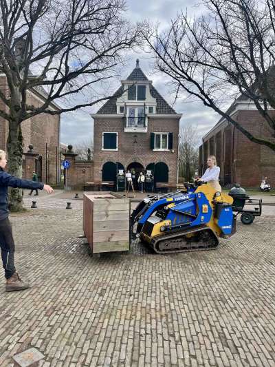 Voorbereidingen bij De Waag in Hellevoetsluis